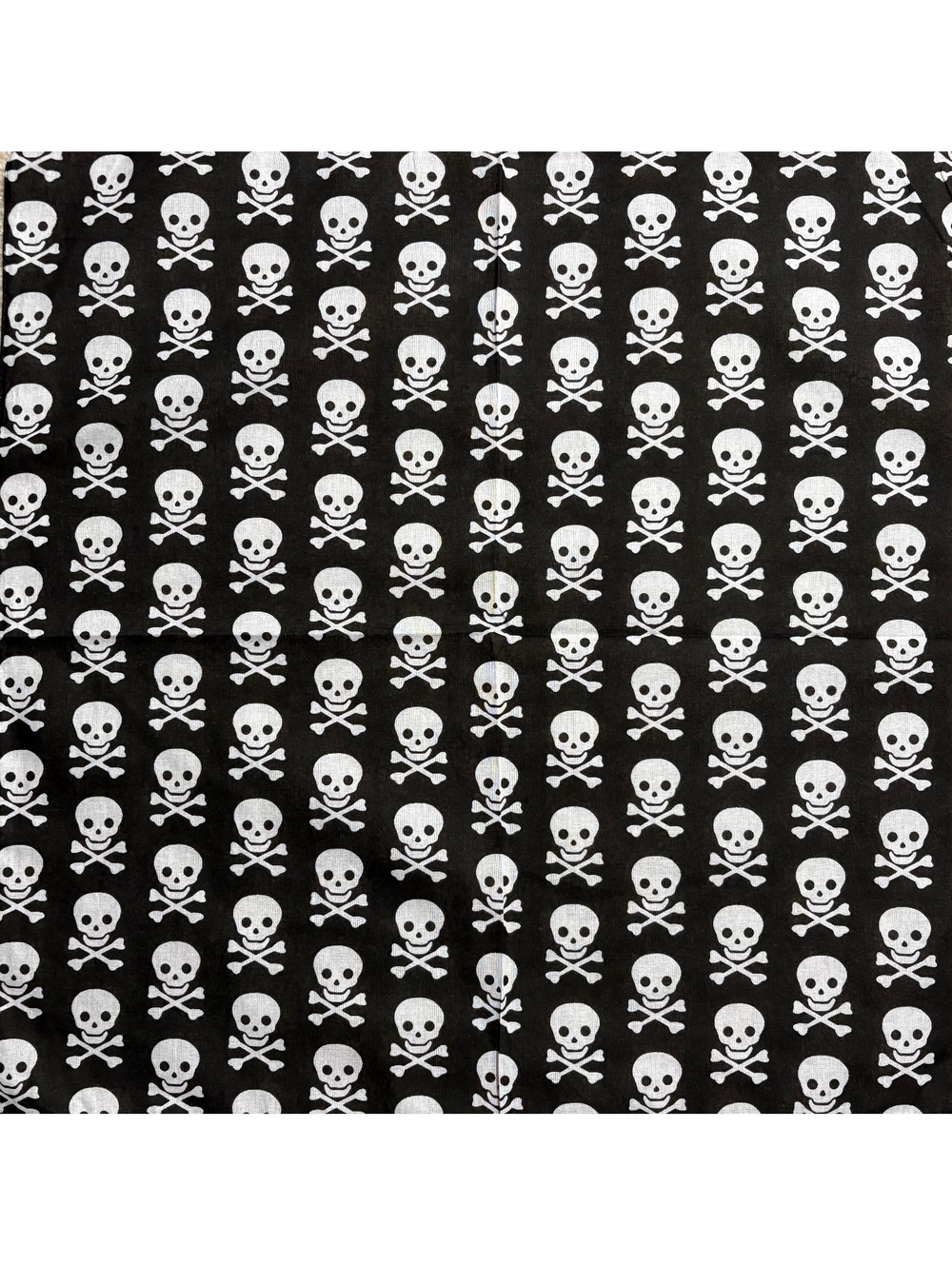 Black Skull and Crossbones Pattern Lightweight Women's Scarf - New Without Tags